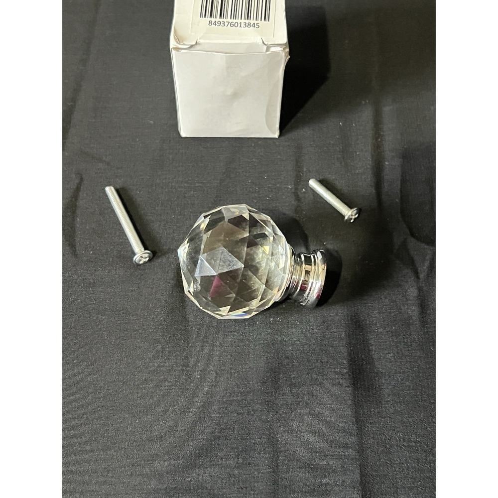 GlideRite 1-5/8"‎ Round K9 Crystal Cabinet Hardware Knob Clear - 9003-CR-40-1 - Picture 2 of 10
